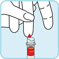 Milking finger to fill tube